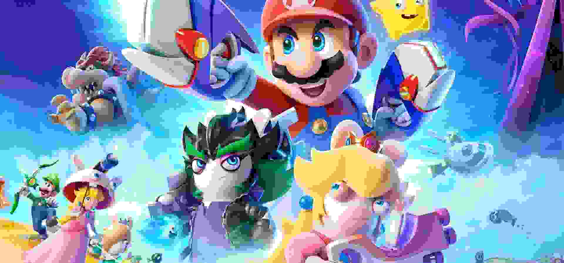 Imagem de fundo do produto Mario + Rabbids Sparks of Hope Switch - Físico
