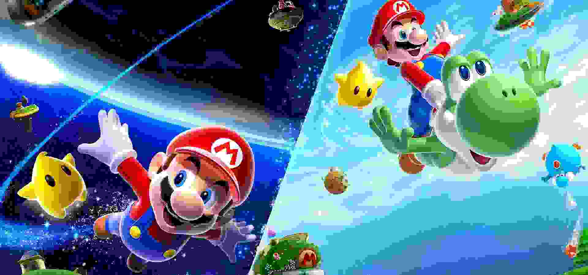 Imagem de fundo do produto Super Mario Galaxy + Super Mario Galaxy 2 Switch - Físico