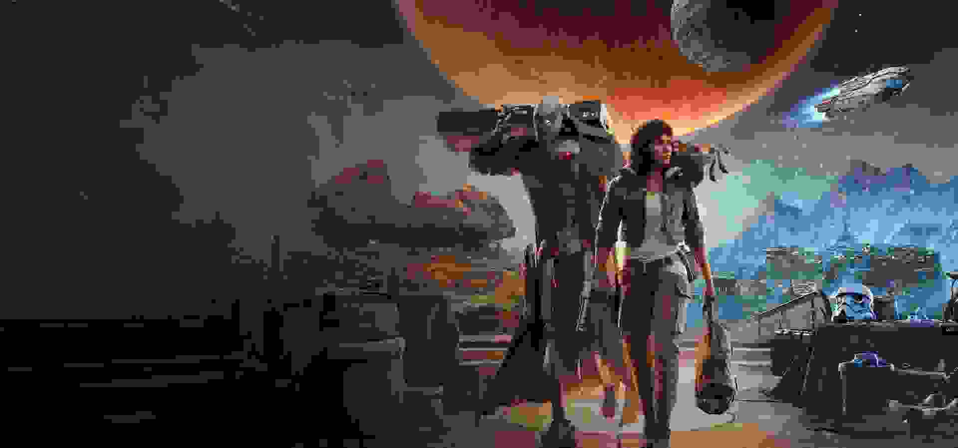 Imagem de fundo do produto Star Wars Outlaws Gold Edition Switch 2 - Físico