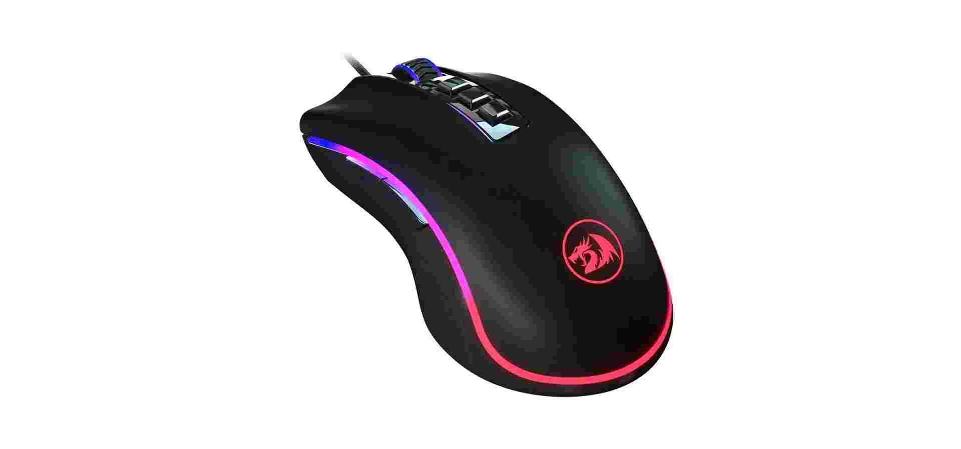 Imagem de fundo do produto Mouse Gamer Redragon King Cobra 2, RGB, 24000DPI, 8 Botoes, Preto, M711-FPS-1