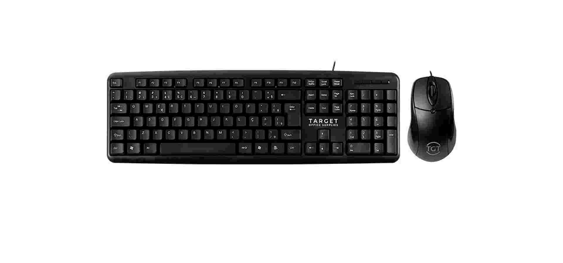 Imagem de fundo do produto Kit Teclado e Mouse Office TGT GR100 V3, ABNT2, 1000DPI, Preto, TGT-GR100-BK03