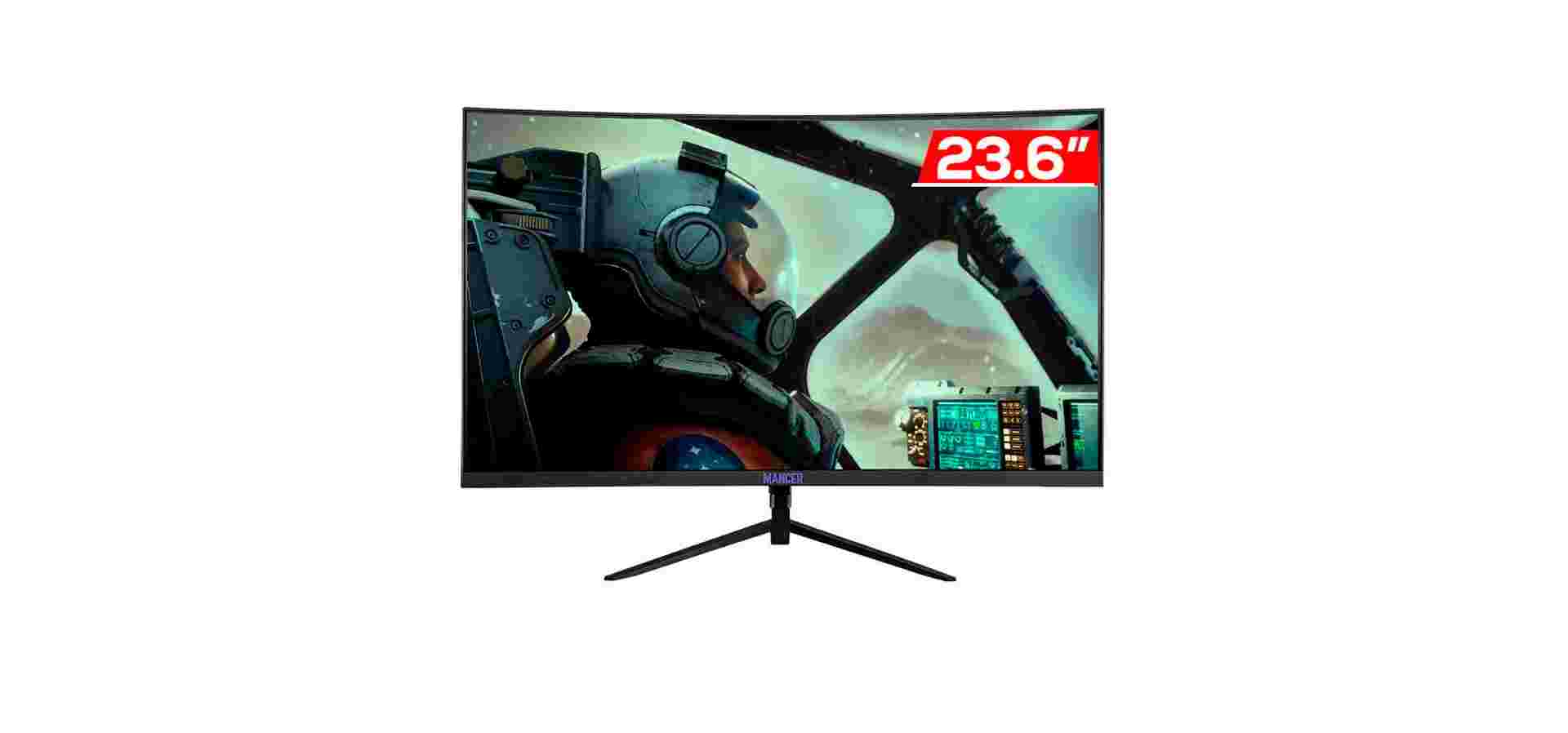 Imagem de fundo do produto Monitor Gamer Curvo Mancer Valak Z180H, 24 Pol. VA, FHD, 1ms, 180Hz, FreeSync e G-Sync, HDMI/DP, MCR-VKZ180H-BL01