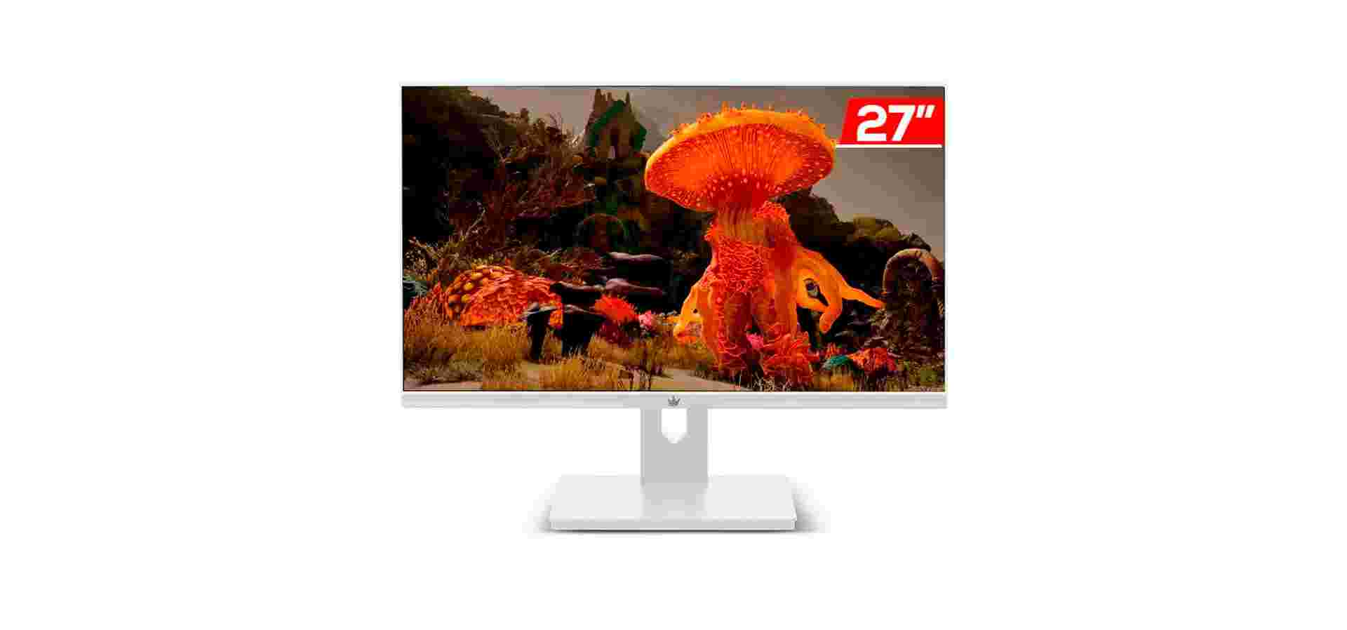 Imagem de fundo do produto Monitor Gamer Galax HOF Lite Cignus ll 27'' Pol 1ms, 240Hz, HDMI/DP, Branco, HFLC27240WQ