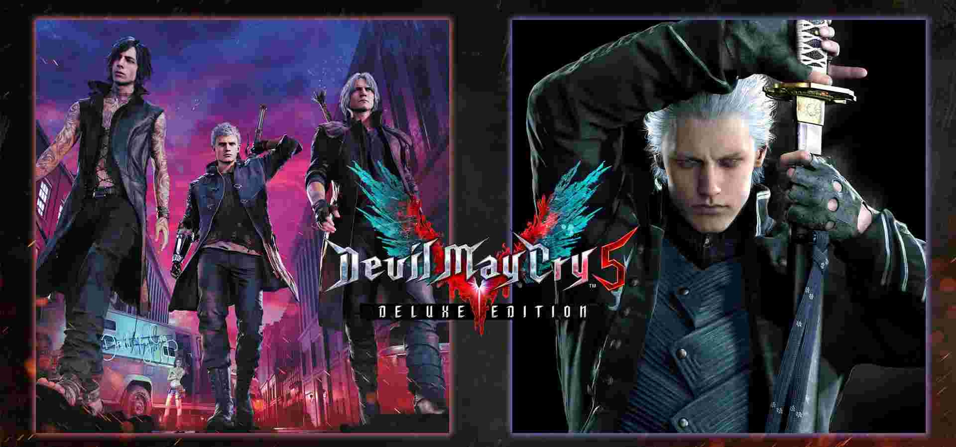 Imagem de fundo do produto Devil May Cry 5 Deluxe + Vergil - PS5