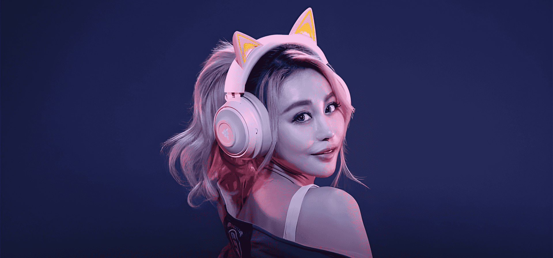 Imagem de fundo do produto Headset Razer Kraken Kitty Edition - Rosa