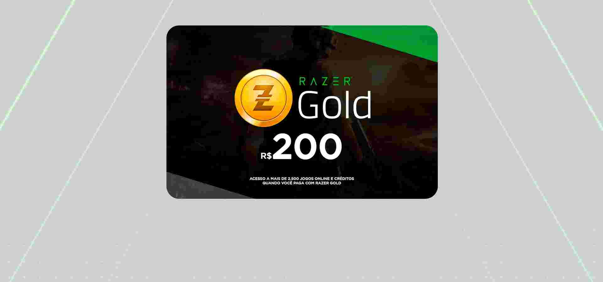 Imagem de fundo do produto Gift Card Razer Gold - 200 Reais 