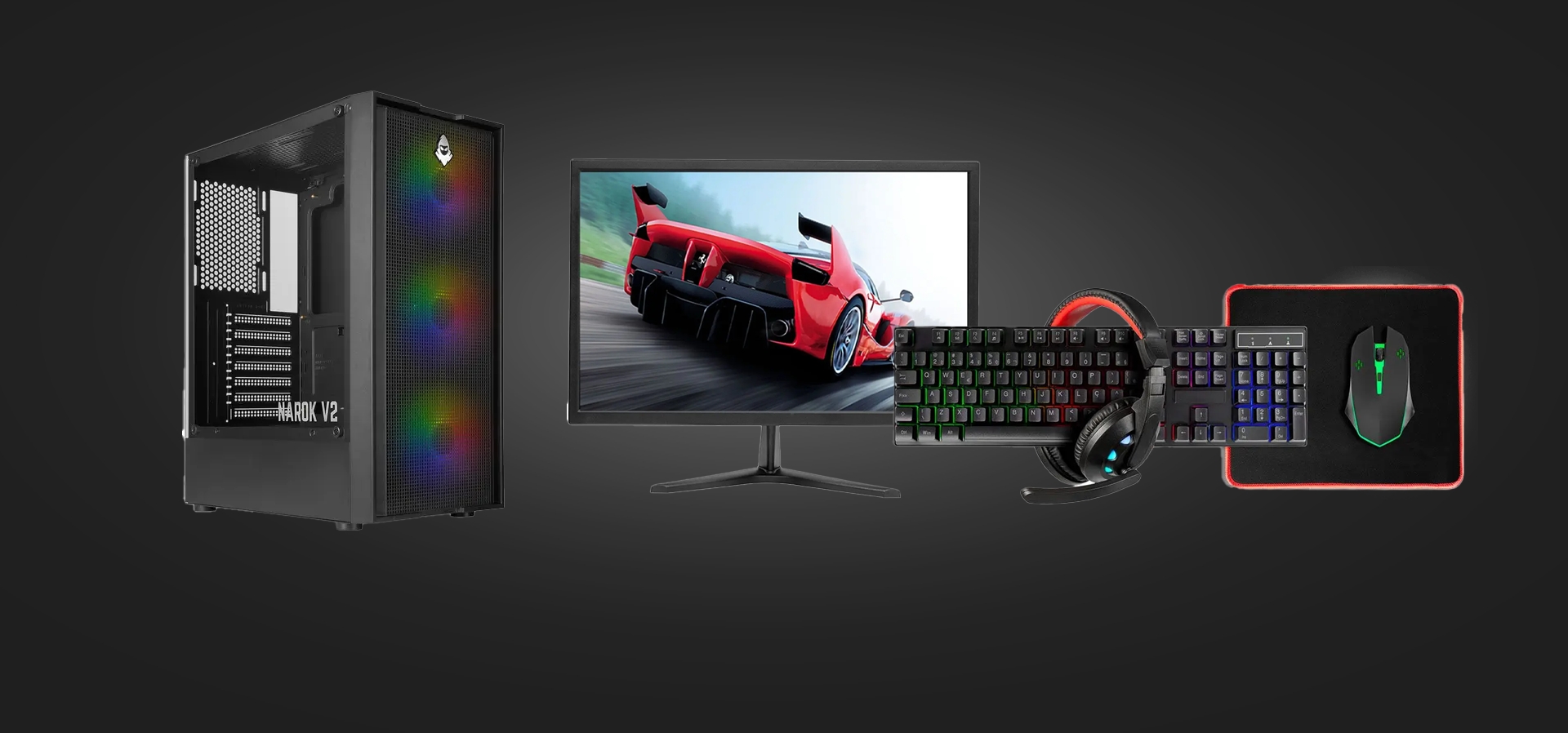 Imagem de fundo do produto PC Gamer Completo Mancer Intel i5 8ª, GTX 1660 16GB, SSD 480GB + Combo Periférico Gamer + Monitor 21