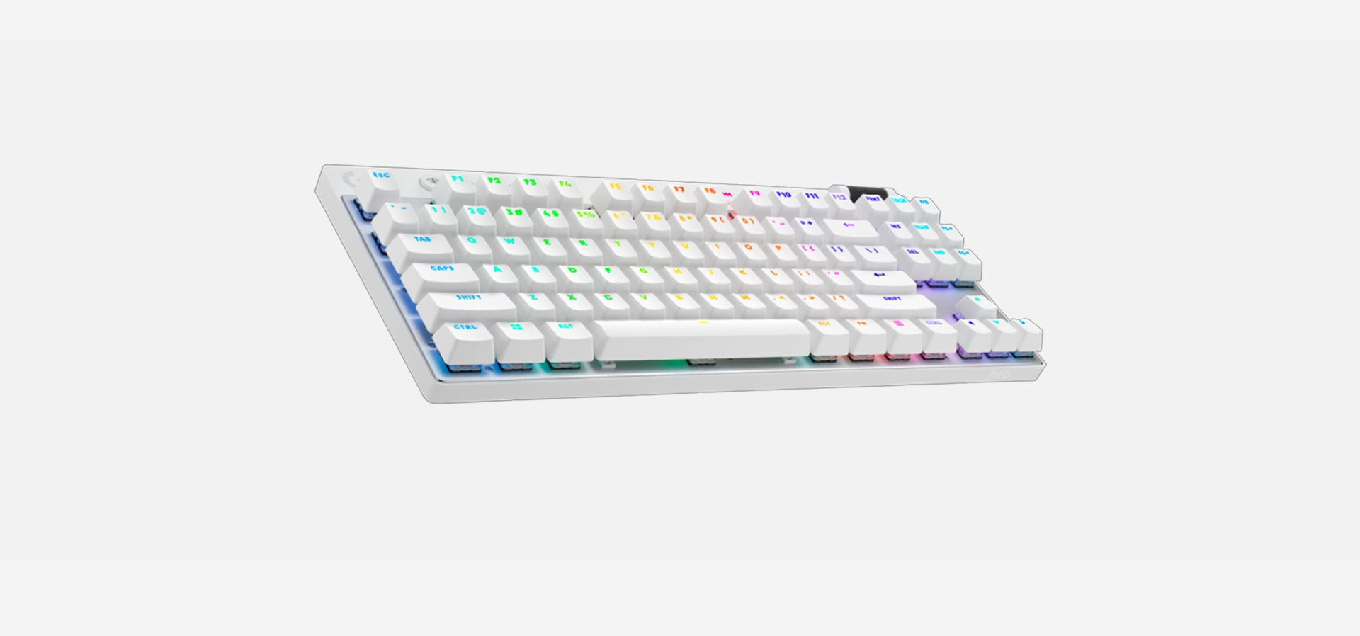 Imagem de fundo do produto Teclado Mecânico Gamer sem fio Logitech G Pro X TKL Lightspeed Switch Brown Tactile - Branco