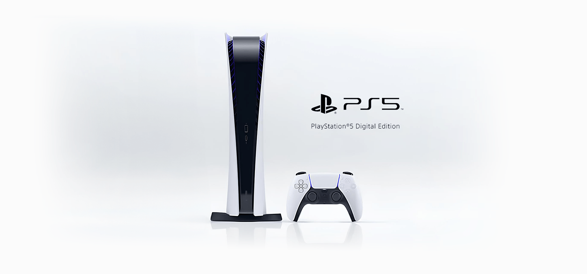 Imagem de fundo do produto Console PS5 Digital Edition – Branco