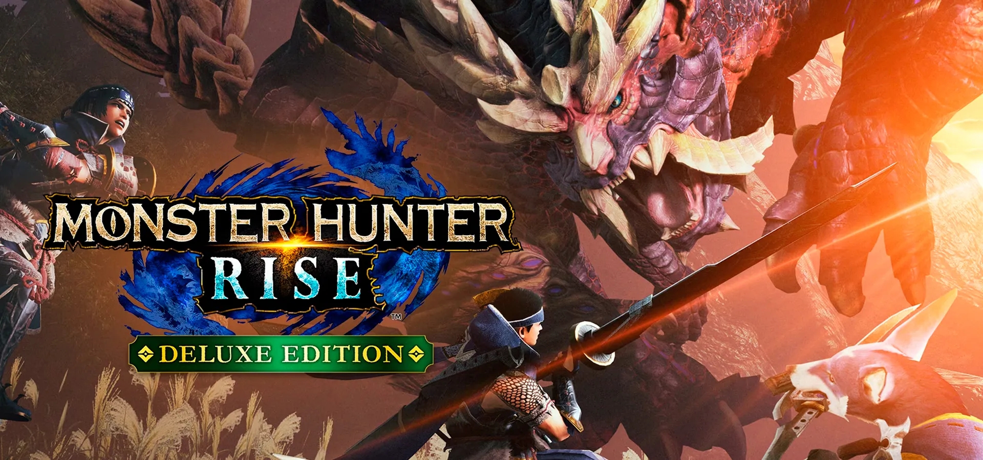 Imagem de fundo do produto Monster Hunter Rise - Deluxe Edition - Xbox e PC