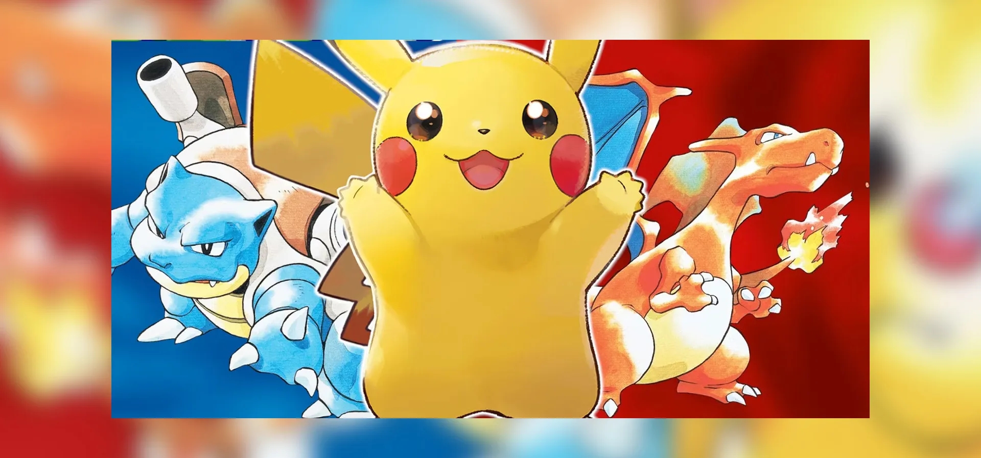 Imagem de fundo do produto Pokemon Red, Blue and Yellow - Game Boy