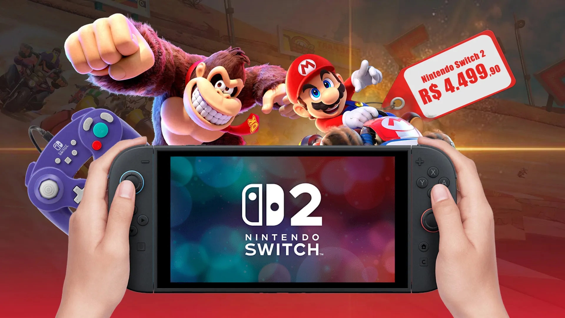 Imagem de fundo do produto Nintendo Switch 2: O que você precisa saber antes de comprar