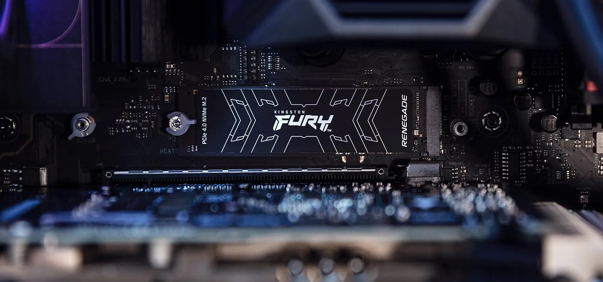 Imagem de fundo do produto SSD Kingston FURY Renegade G4 1TB NVMe M.2 PCIe 4.0 SFYRS/1000G