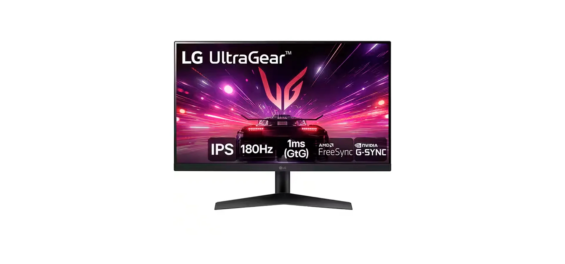 Imagem de fundo do produto Monitor Gamer LG Ultragear 24 Full HD 180Hz 1MS HDMI DP IPS HDR Freesync G-Sync Preto - 24GS60F-B