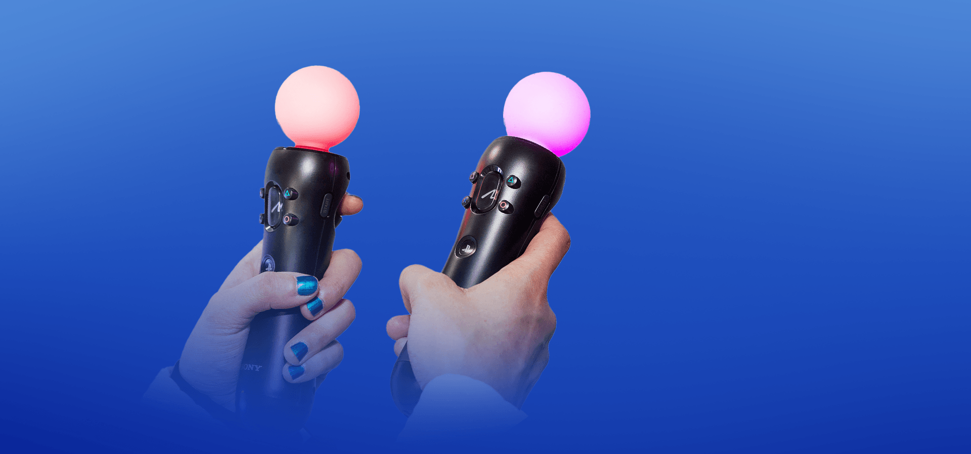 Imagem de fundo do produto Controle Move (Pack com 2 controles) - PS4 e PS VR