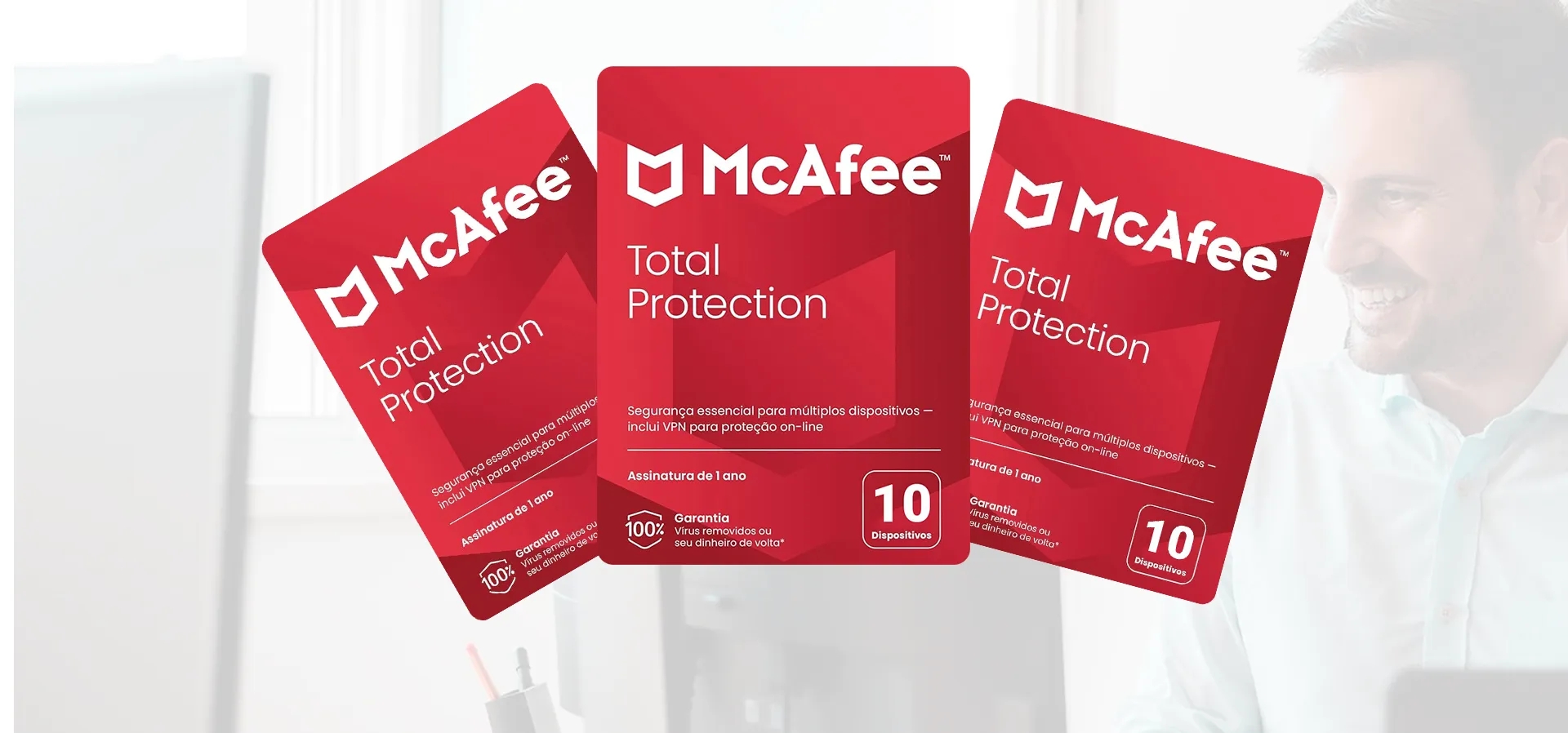 Imagem de fundo do produto McAfee Total Protection 10 Devices