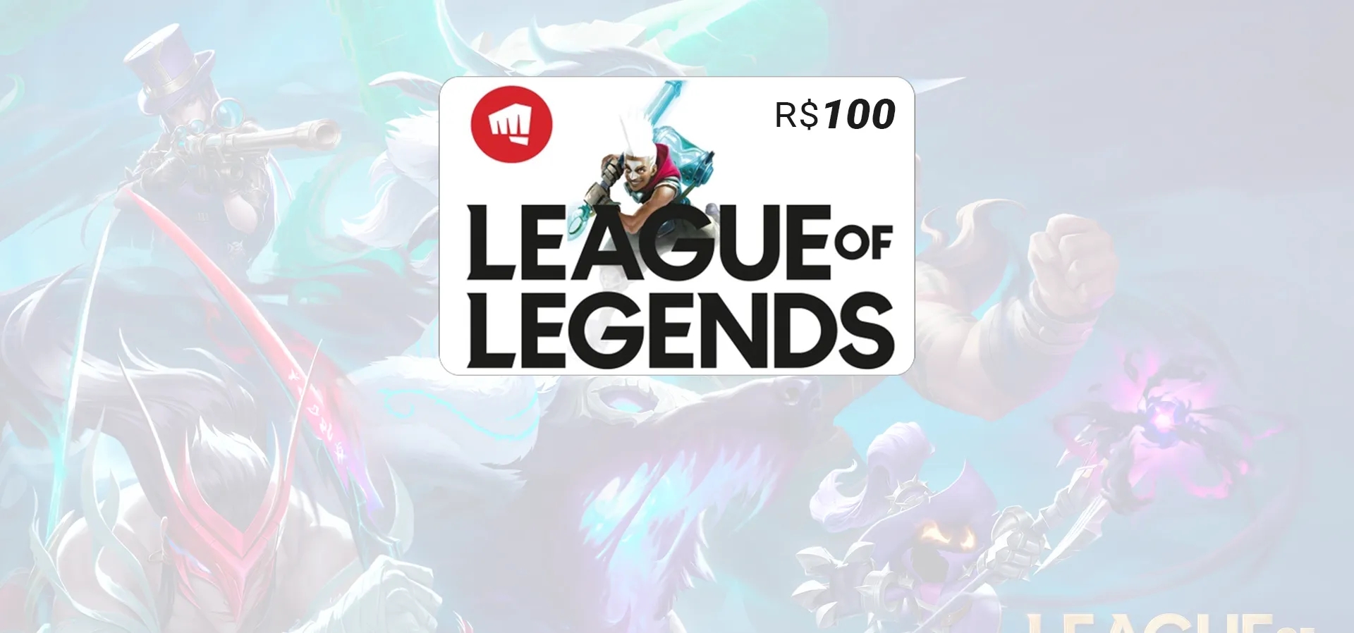 Imagem de fundo do produto Gift Card Riot League of Legends - 100 Reais