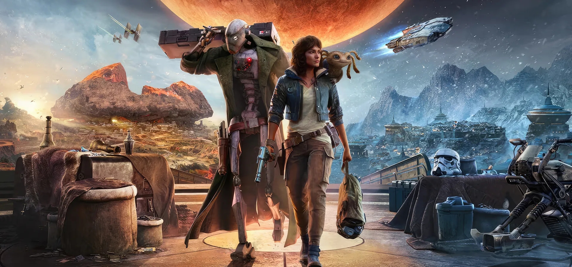 Imagem de fundo do produto Star Wars Outlaws PS5 - Físico