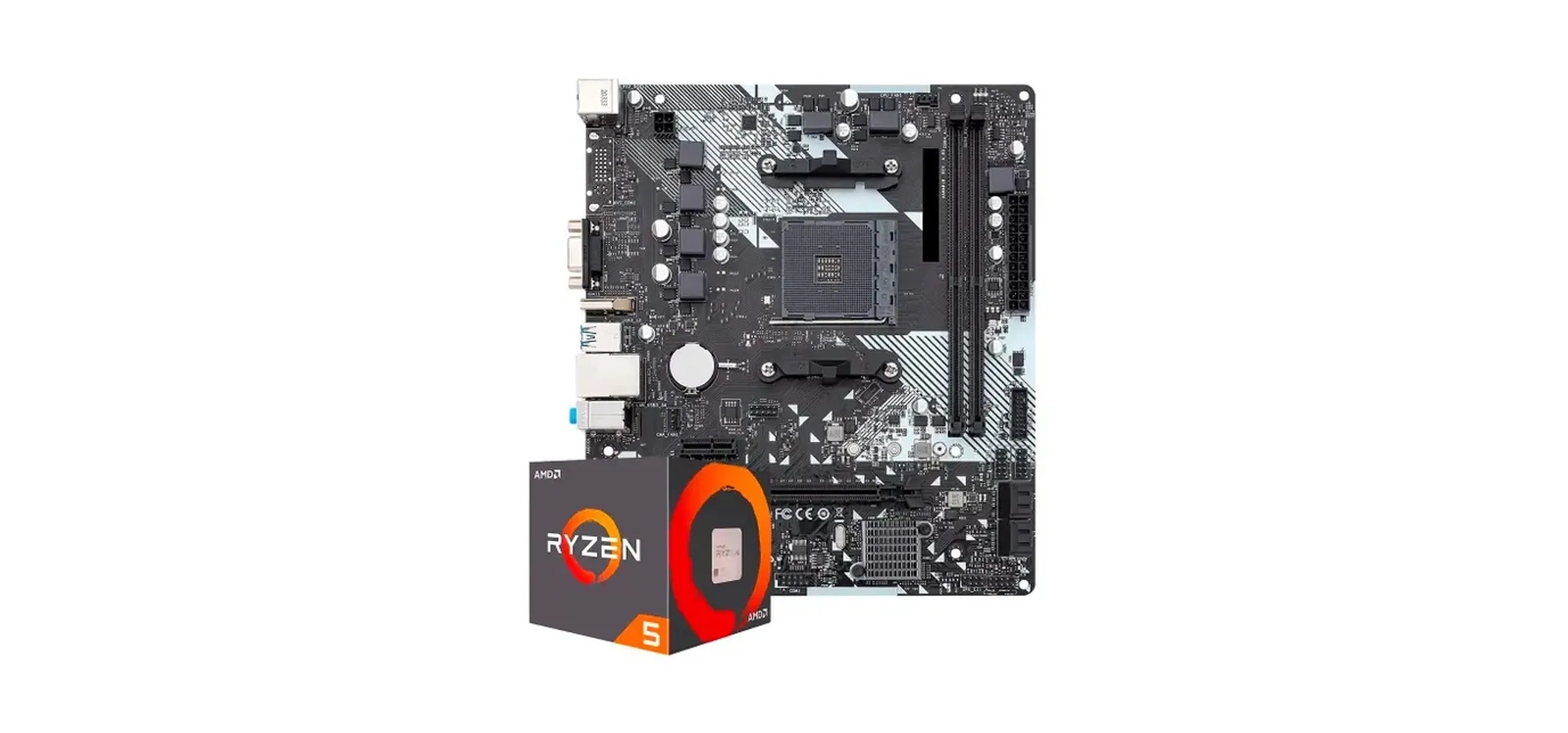 Imagem de fundo do produto Kit Upgrade Gamer, Processador AMD Ryzen 5 4600G, Placa Mãe