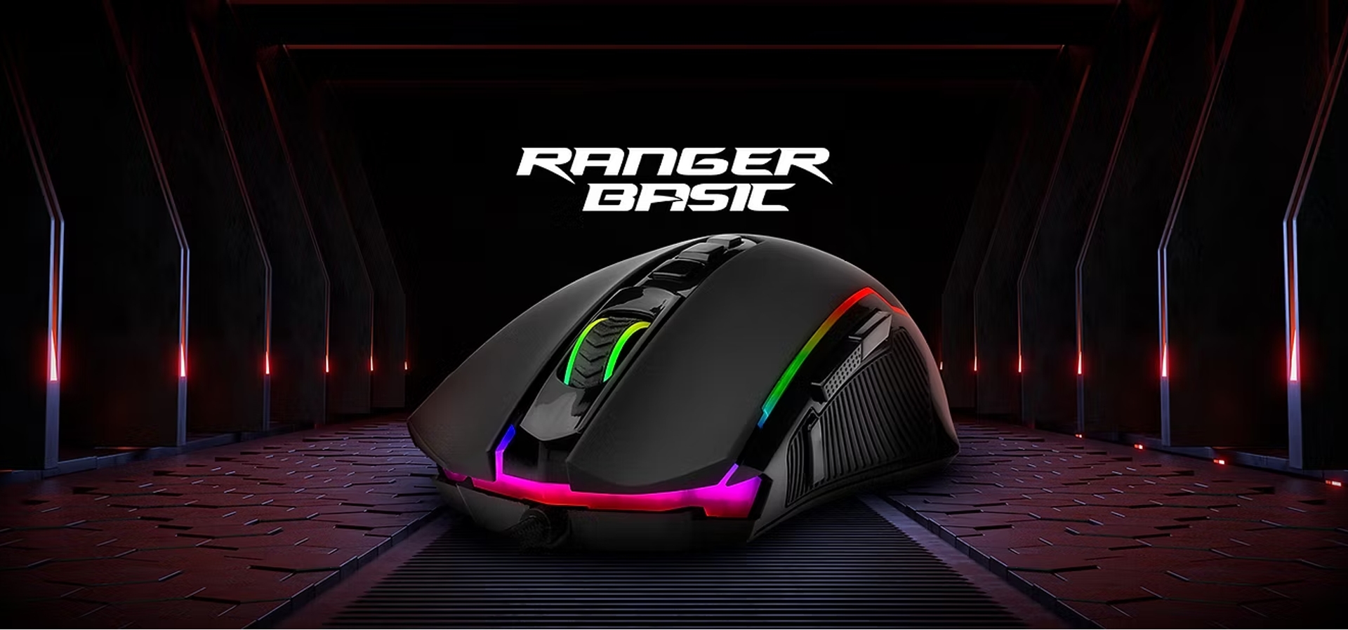 Imagem de fundo do produto Mouse Gamer com fio Redragon Ranger Basic - M910-K