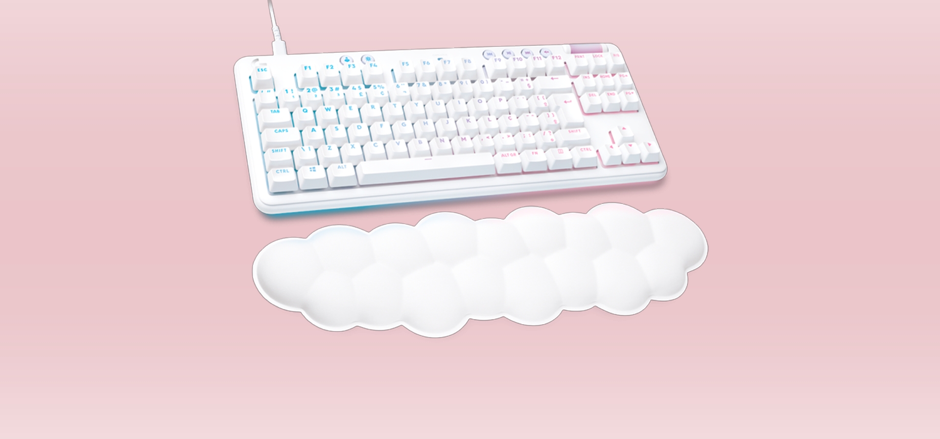 Imagem de fundo do produto Teclado Mecânico Gamer sem fio Logitech G713 Lightspeed Switch Brown Tactile