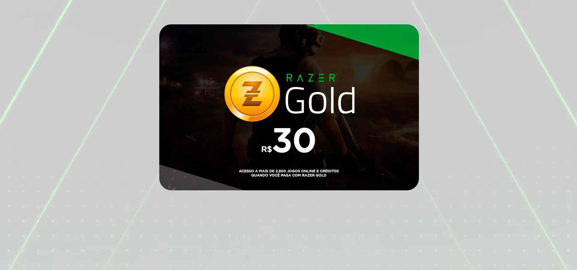 Imagem de fundo do produto Gift Card Razer Gold - 30 Reais