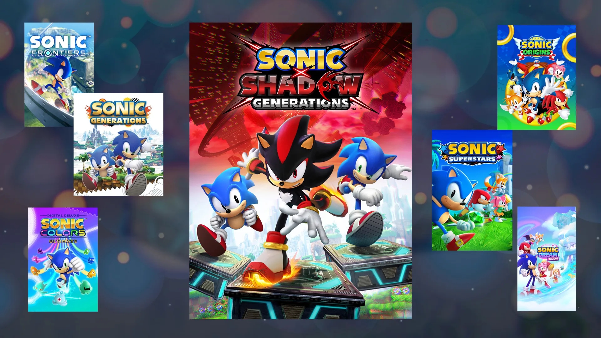 Imagem de fundo do produto Sonic X Shadow Generations: A trajetória da franquia no 3D!