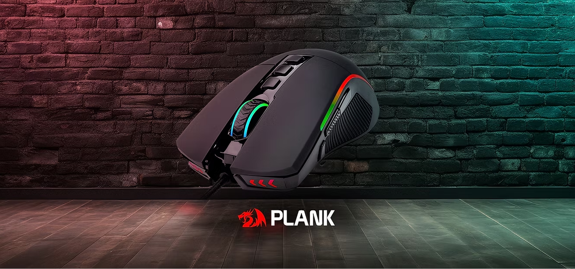 Imagem de fundo do produto Mouse Gamer com fio Redragon Plank - M812-RGB