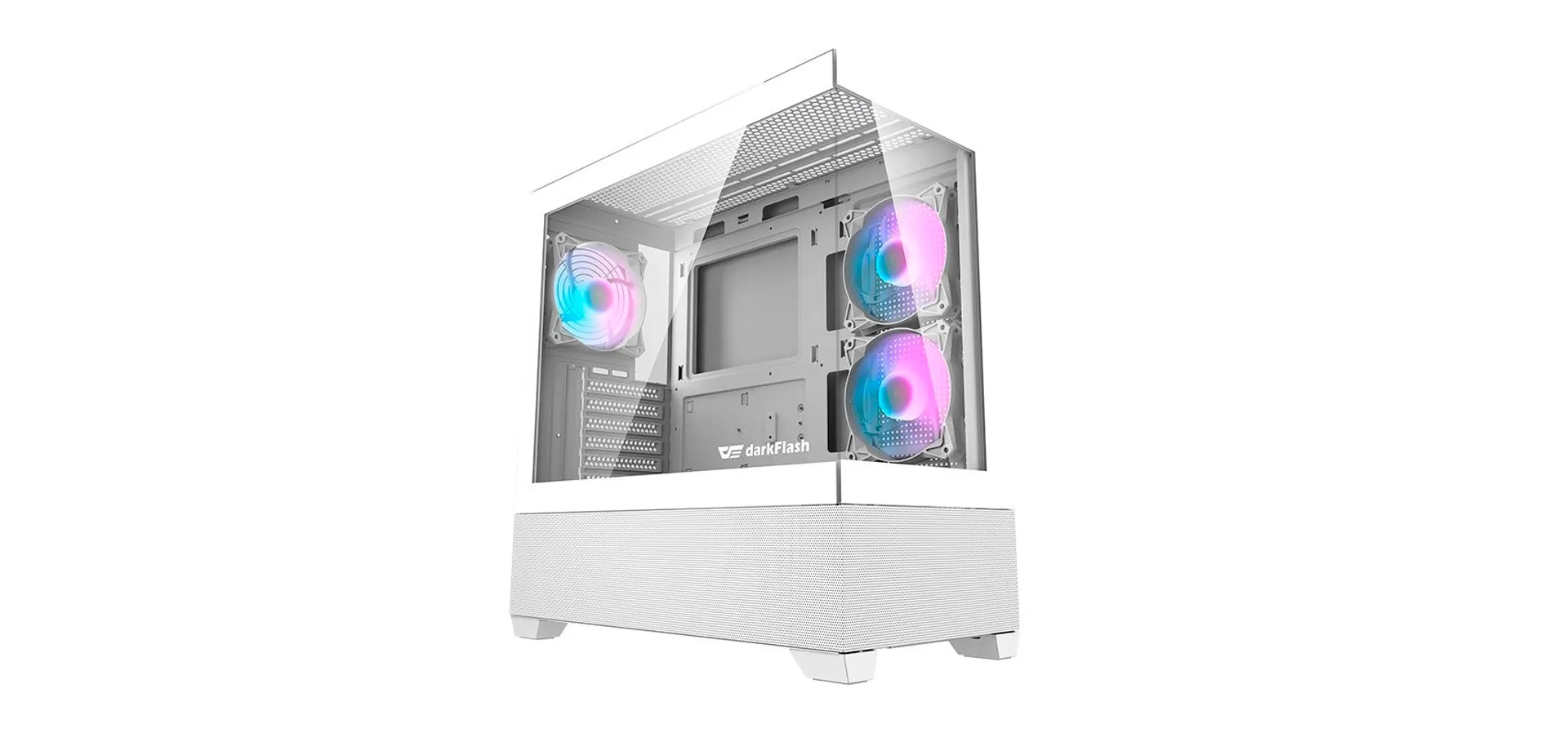 Imagem de fundo do produto Gabinete Gamer Aigo Darkflash DS900 Air Mid-Tower Lateral de Vidro com 3 Fans Branco - DS900AIR-WH-3F