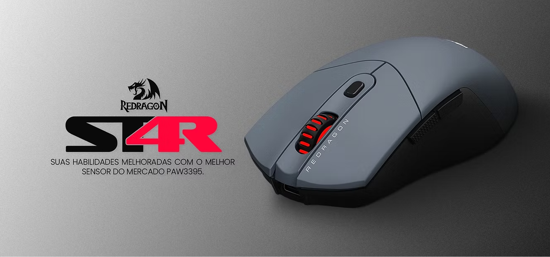 Imagem de fundo do produto Mouse Gamer sem fio Redragon St4r Pro - M917GB-PRO