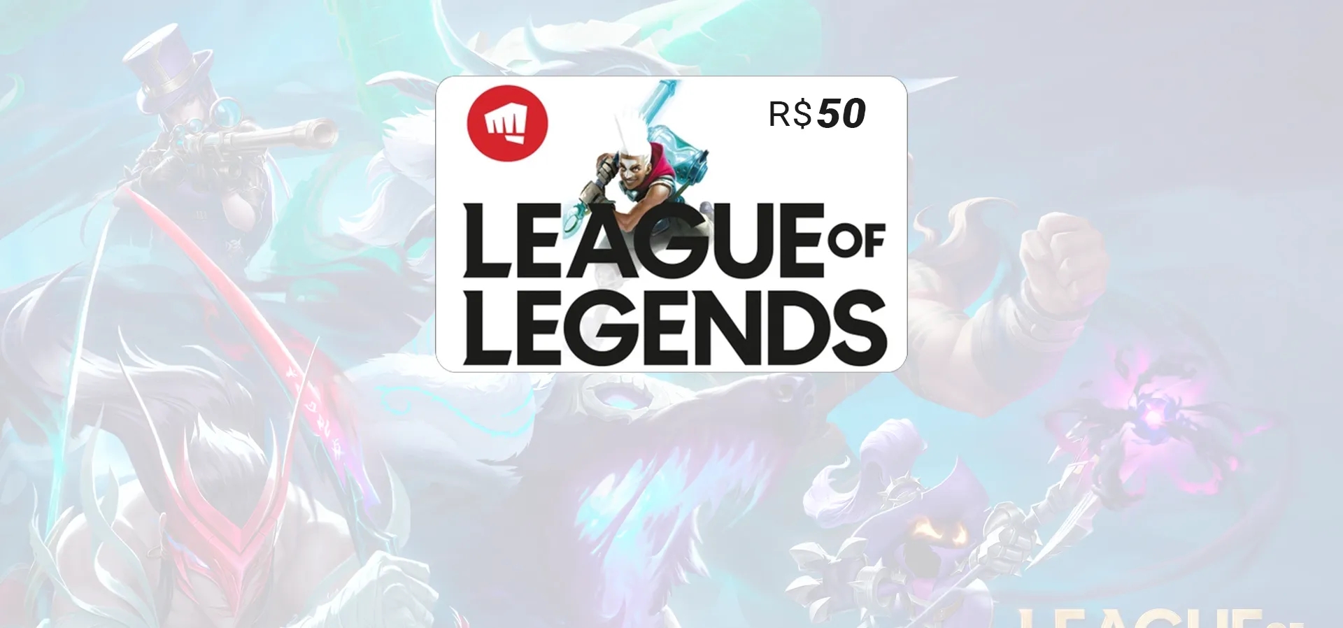 Imagem de fundo do produto Gift Card Riot League of Legends - 50 Reais