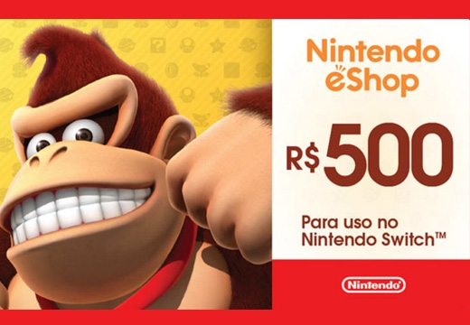 Imagem do produto Gift Card Digital 500 Reais Nintendo - Switch