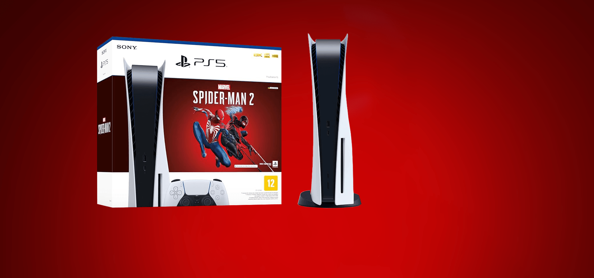 Imagem de fundo do produto Console PlayStation 5 + Marvel's Spider-Man 2