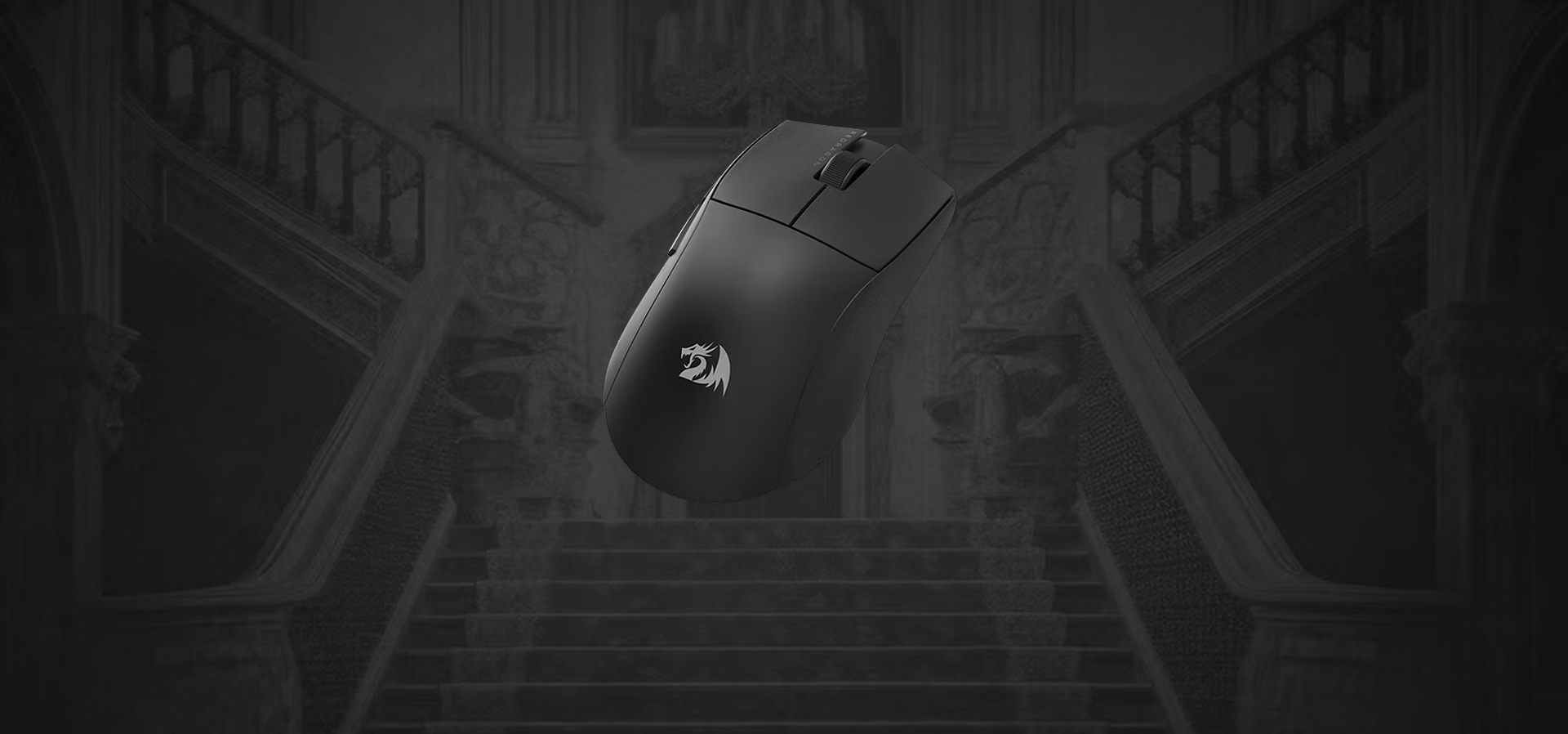 Imagem de fundo do produto Mouse Gamer sem fio Redragon King Pro 4K Preto - M916-PRO-4k