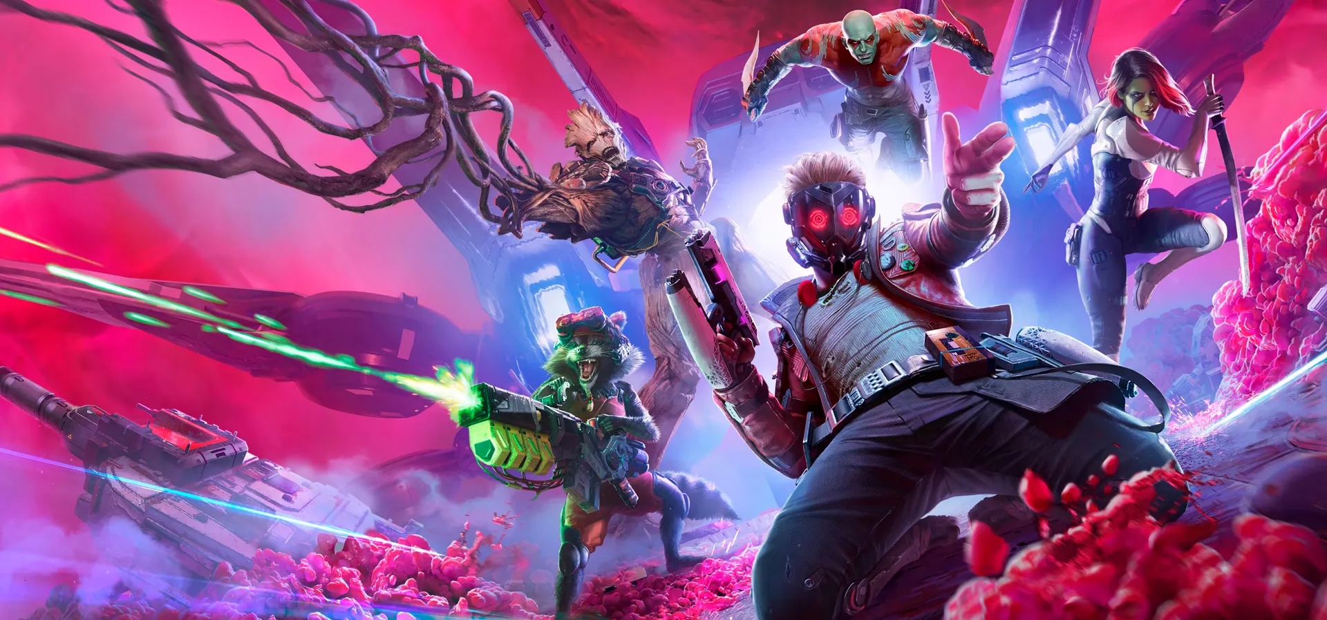Imagem de fundo do produto Guardiões da Galáxia da Marvel – PS4 e PS5