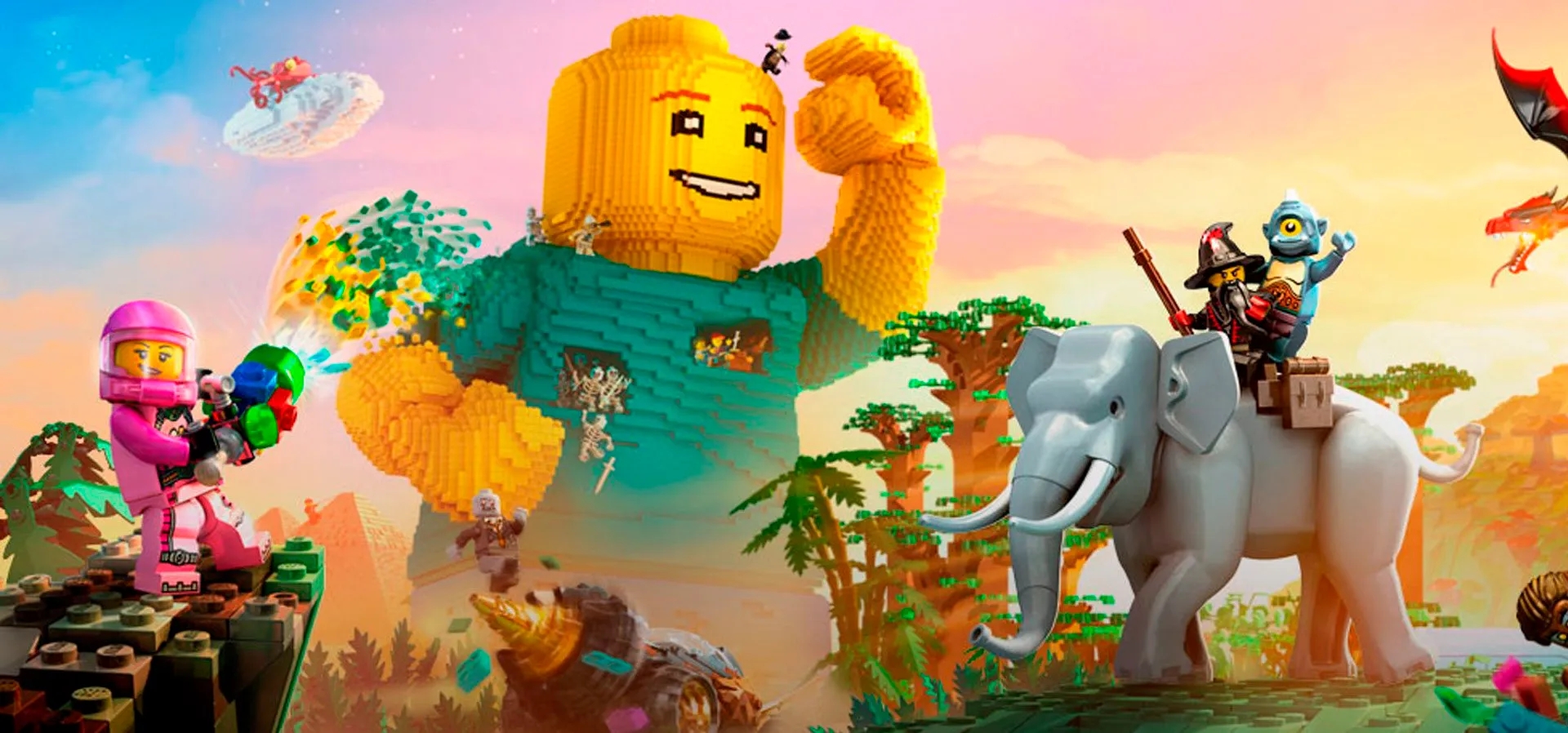 Imagem de fundo do produto Lego Worlds PS4 - Físico
