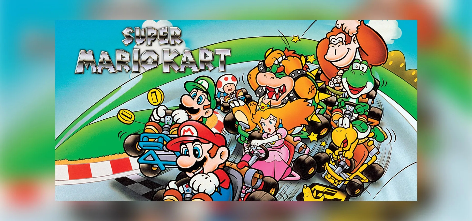 Imagem de fundo do produto Super Mario Kart - SNES