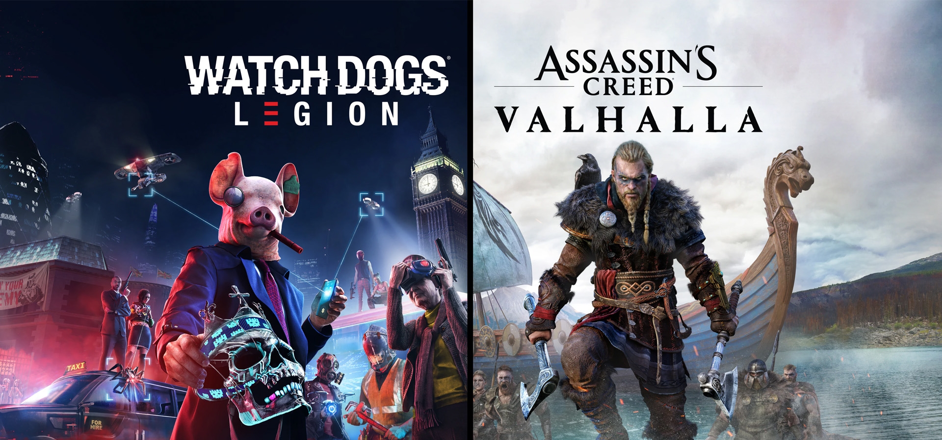 Imagem de fundo do produto Bundle Assassin’s Creed Valhalla + Watch Dogs: Legion - PS4 & PS5