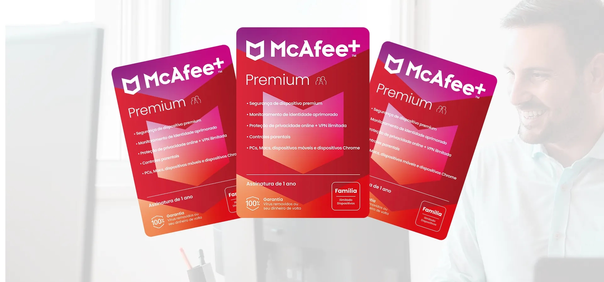 Imagem de fundo do produto McAfee+™ Premium - Family - Digital Download