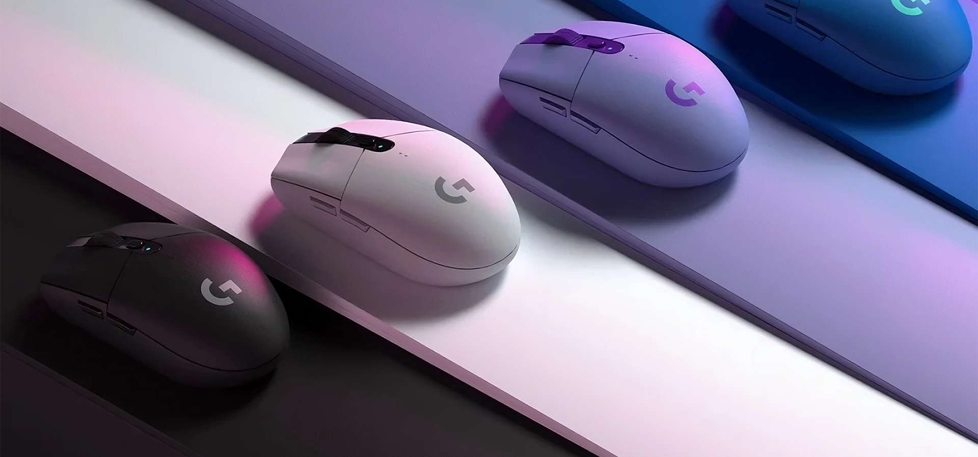 Imagem de fundo do produto Mouse Gamer sem fio Logitech G305 - Branco