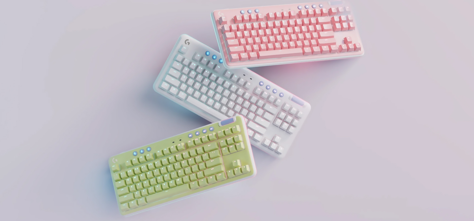 Imagem de fundo do produto Teclado Mecânico Gamer sem fio Logitech G715 Lightspeed Switch Brown Tactile