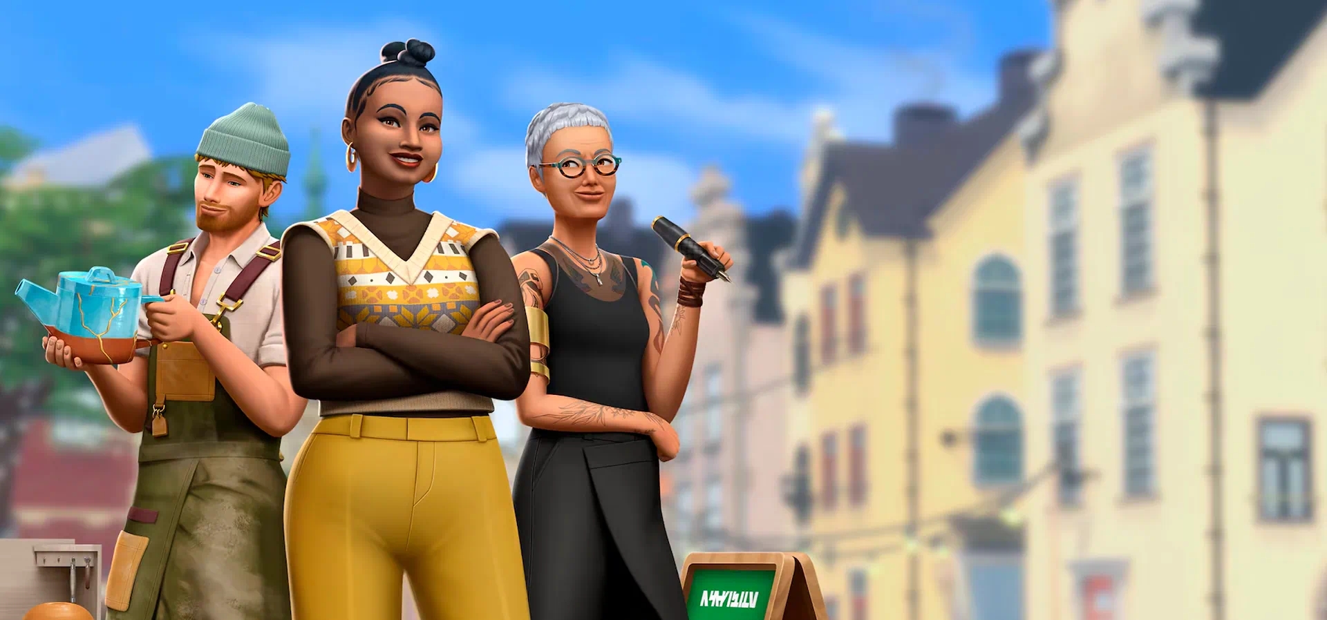 Imagem de fundo do produto The Sims 4 Business & Hobbies Expansion Pack DLC - PS4