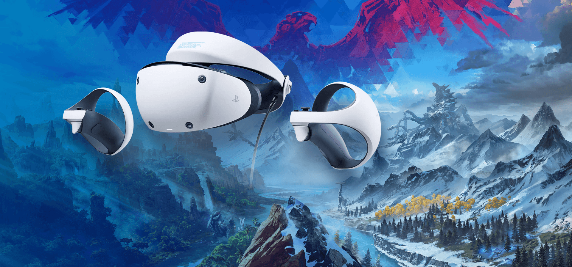 Imagem de fundo do produto PlayStation VR2 + Jogo Horizon Call of the Mountain - PS5