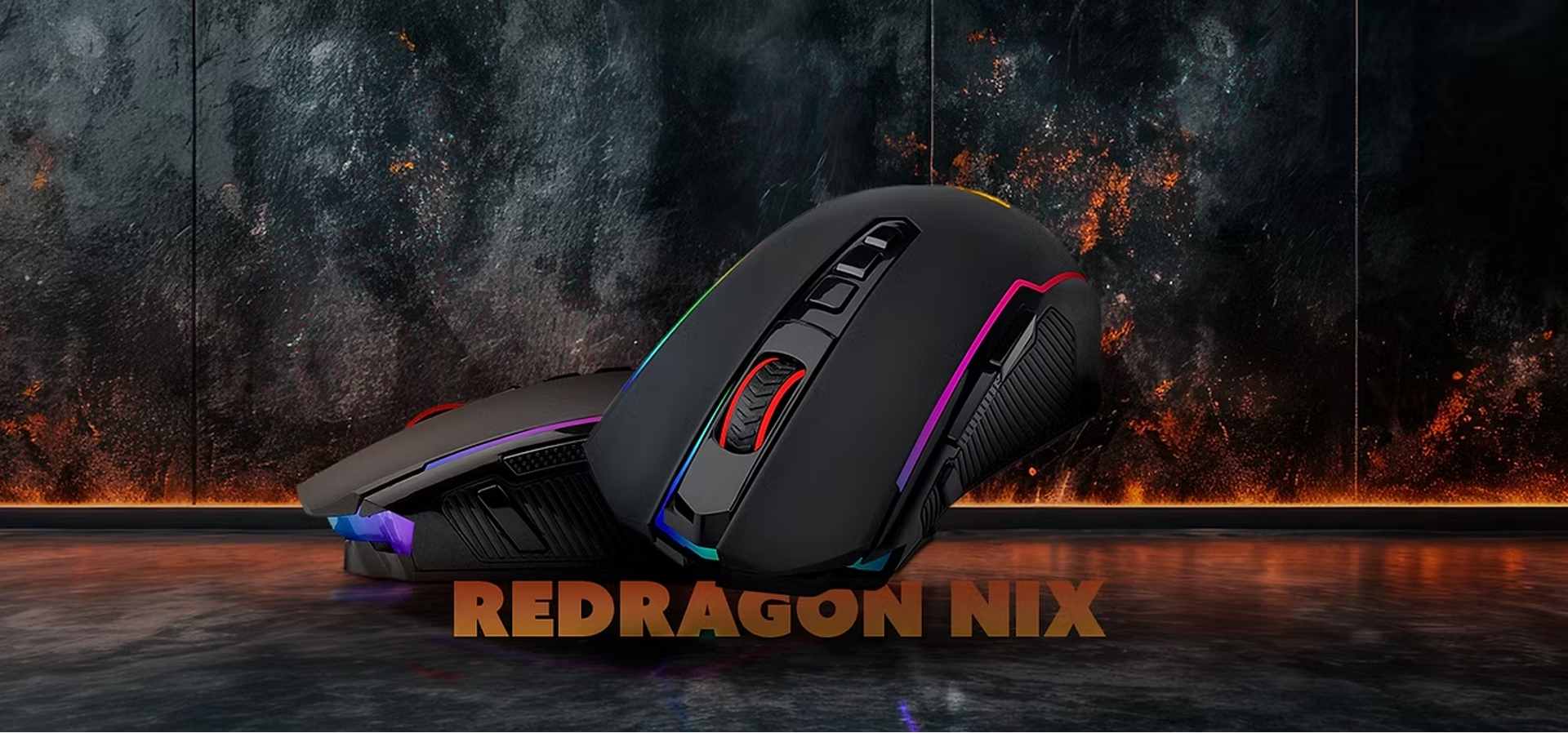 Imagem de fundo do produto Mouse Gamer sem fio Redragon Nix - M914-RGB