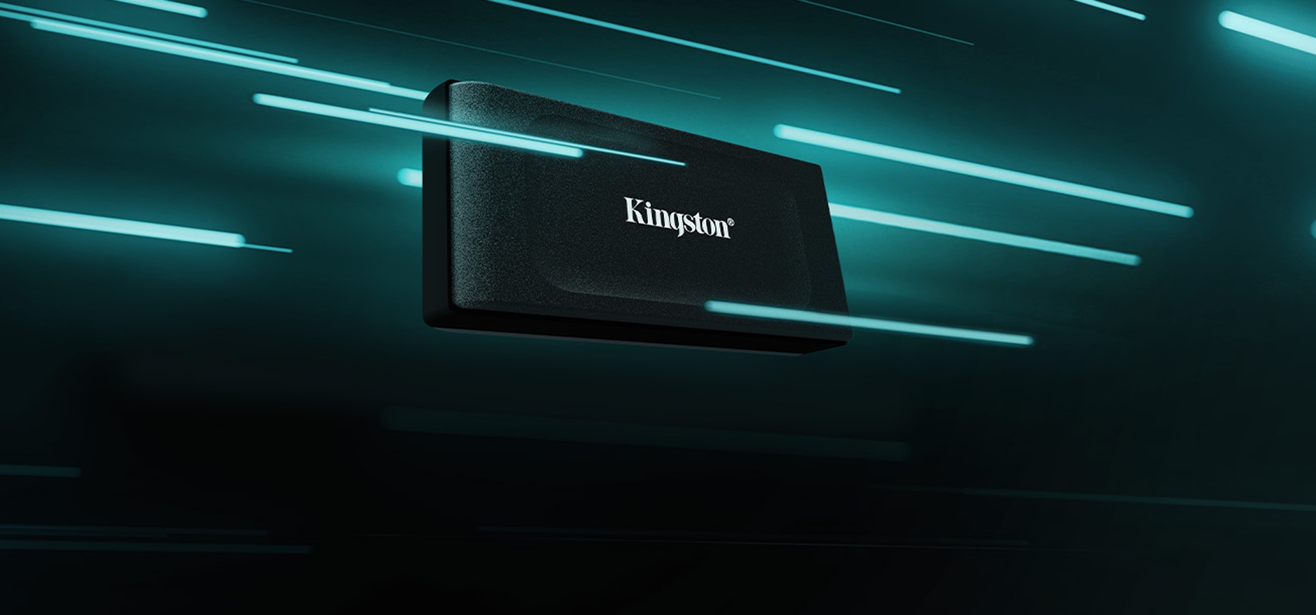 Imagem de fundo do produto SSD Externo Kingston XS1000 1TB - Preto