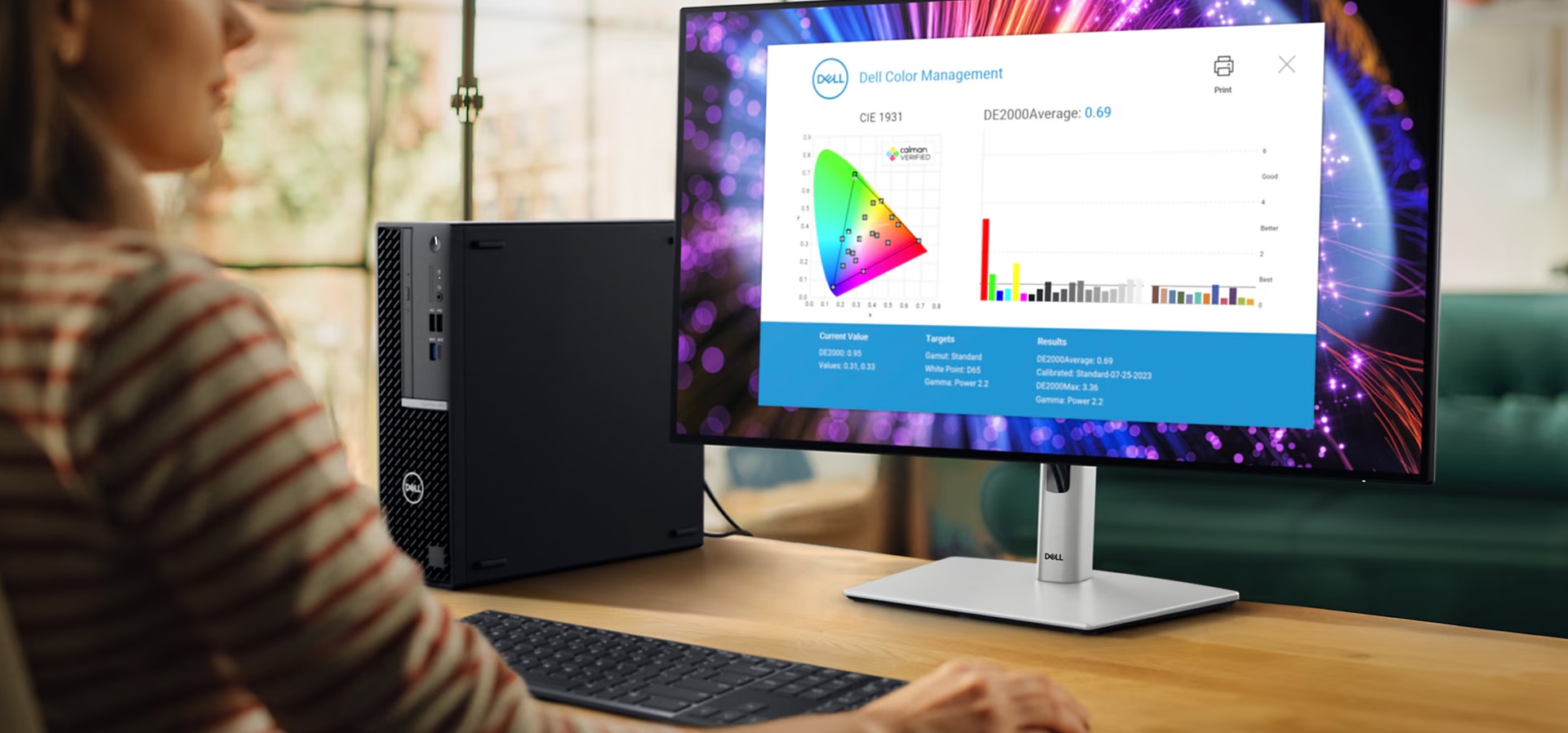 Imagem de fundo do produto Monitor Dell UltraSharp 27” U2724D