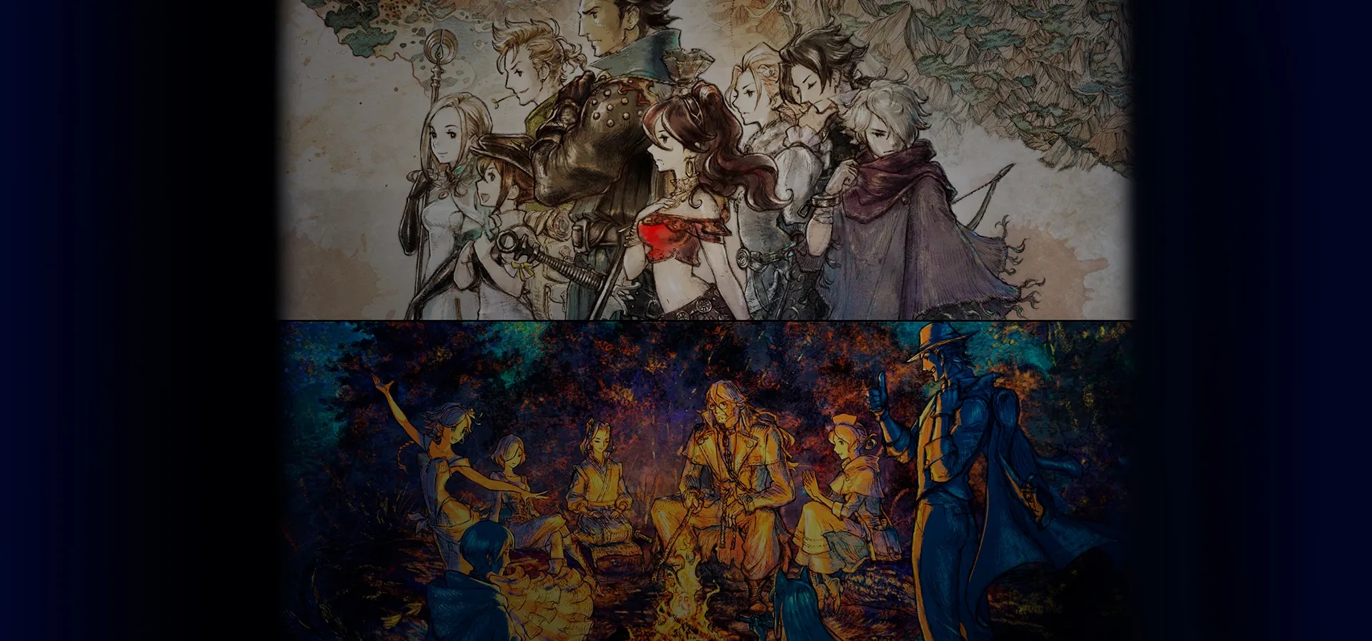 Imagem de fundo do produto Conjunto OCTOPATH TRAVELER + OCTOPATH TRAVELER II - PS4 & PS5