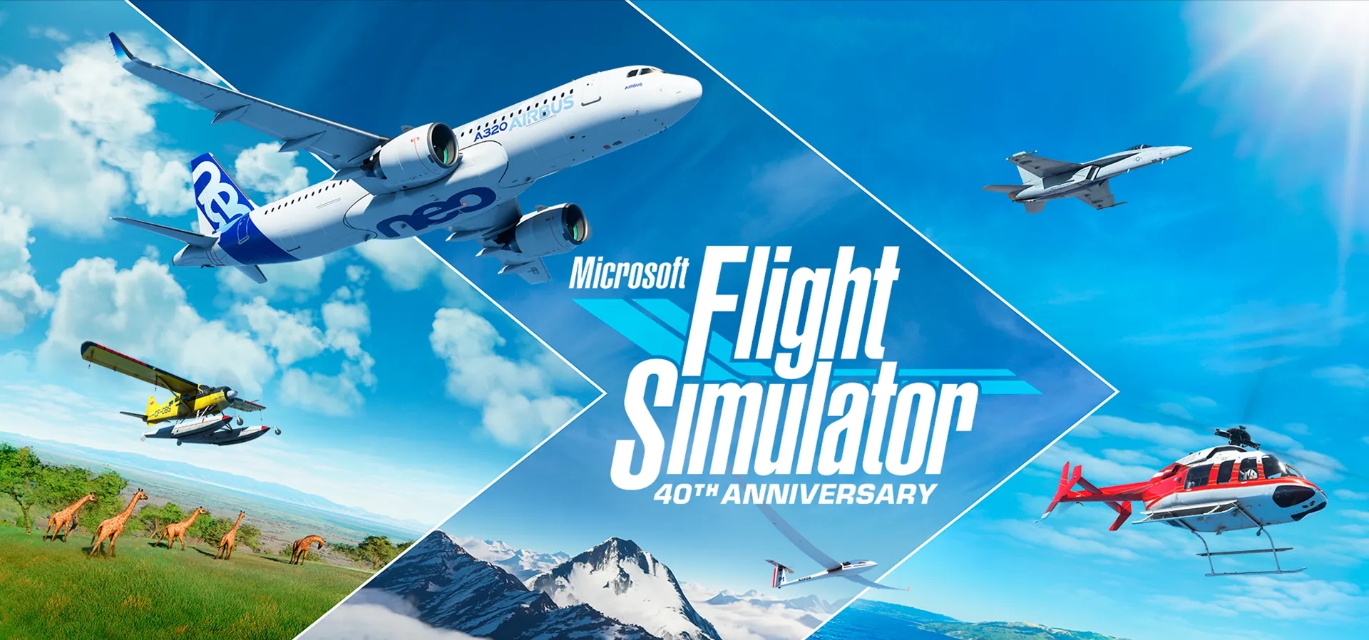 Imagem de fundo do produto Microsoft Flight Simulator Deluxe 40th Anniversary Edition - Xbox Series X|S e PC
