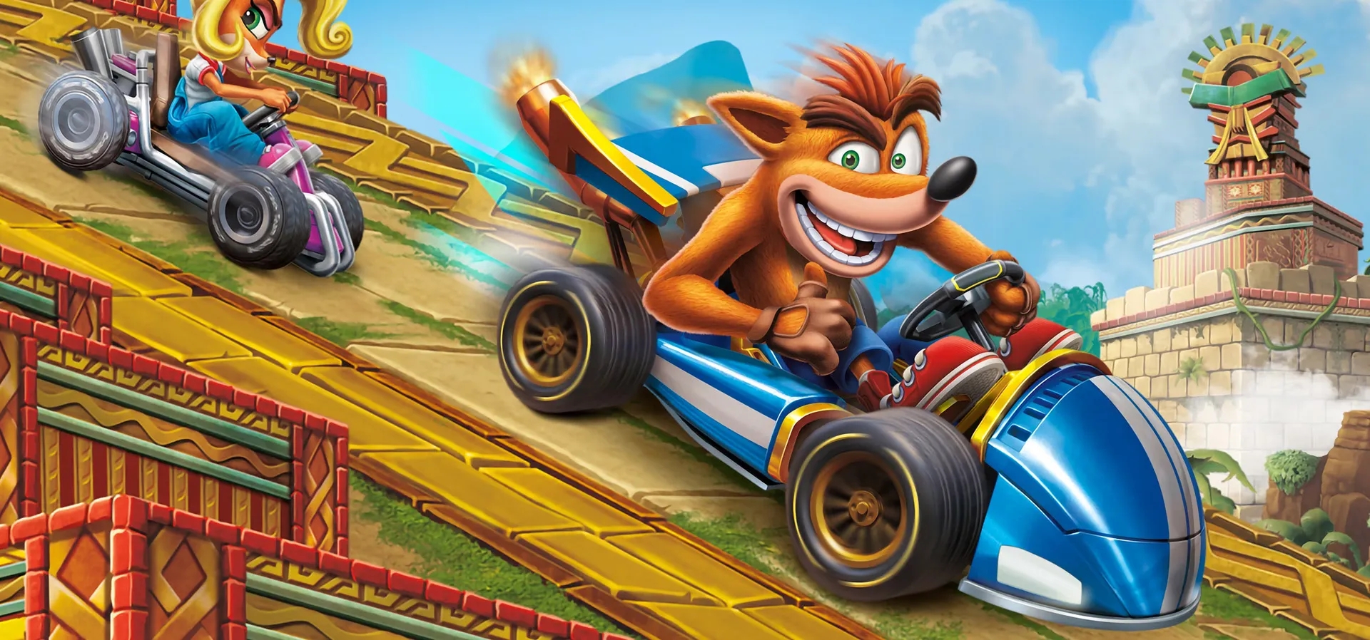 Imagem de fundo do produto Pacote Crash Bandicoot™ N. Sane Trilogy + CTR Nitro-Fueled - PS4