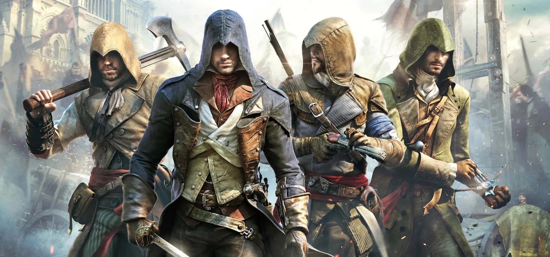 Imagem de fundo do produto Assassin’s Creed® Unity Hits PS4 - Físico